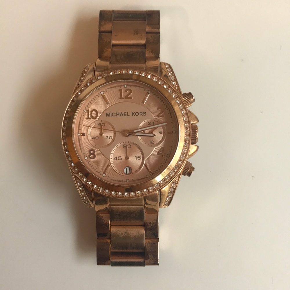 Ritz rose gold tone watch